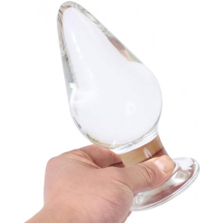 Huge Head Glass Plug Crystal Anal Expander Training